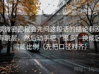 读微密圈我会先问这段话的结论有没有跳层，然后动手把“很多”换成区间或比例（先把口径对齐）